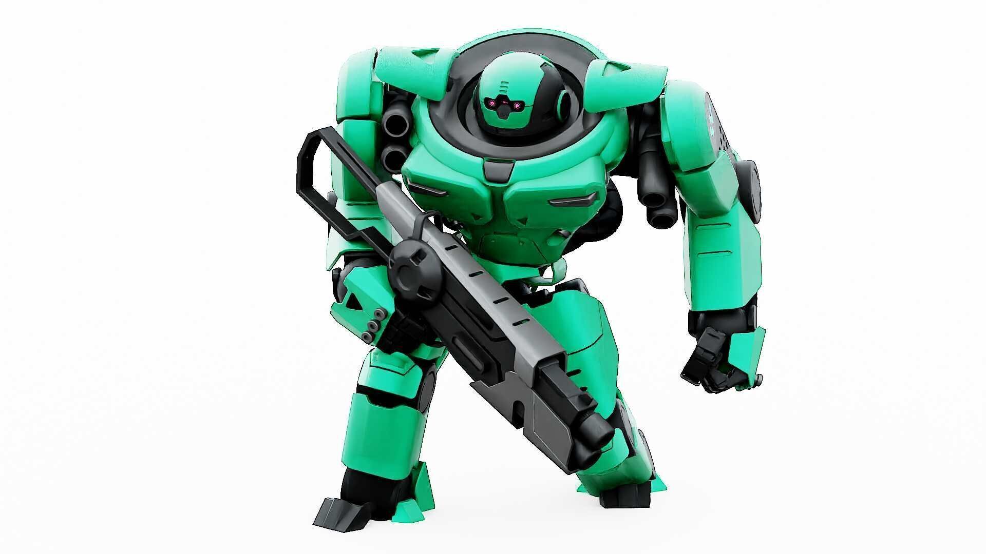 DOOM FIGHTER V-7  Rigged for Unreal Engine - Unity - MIXAMO  3D model_5