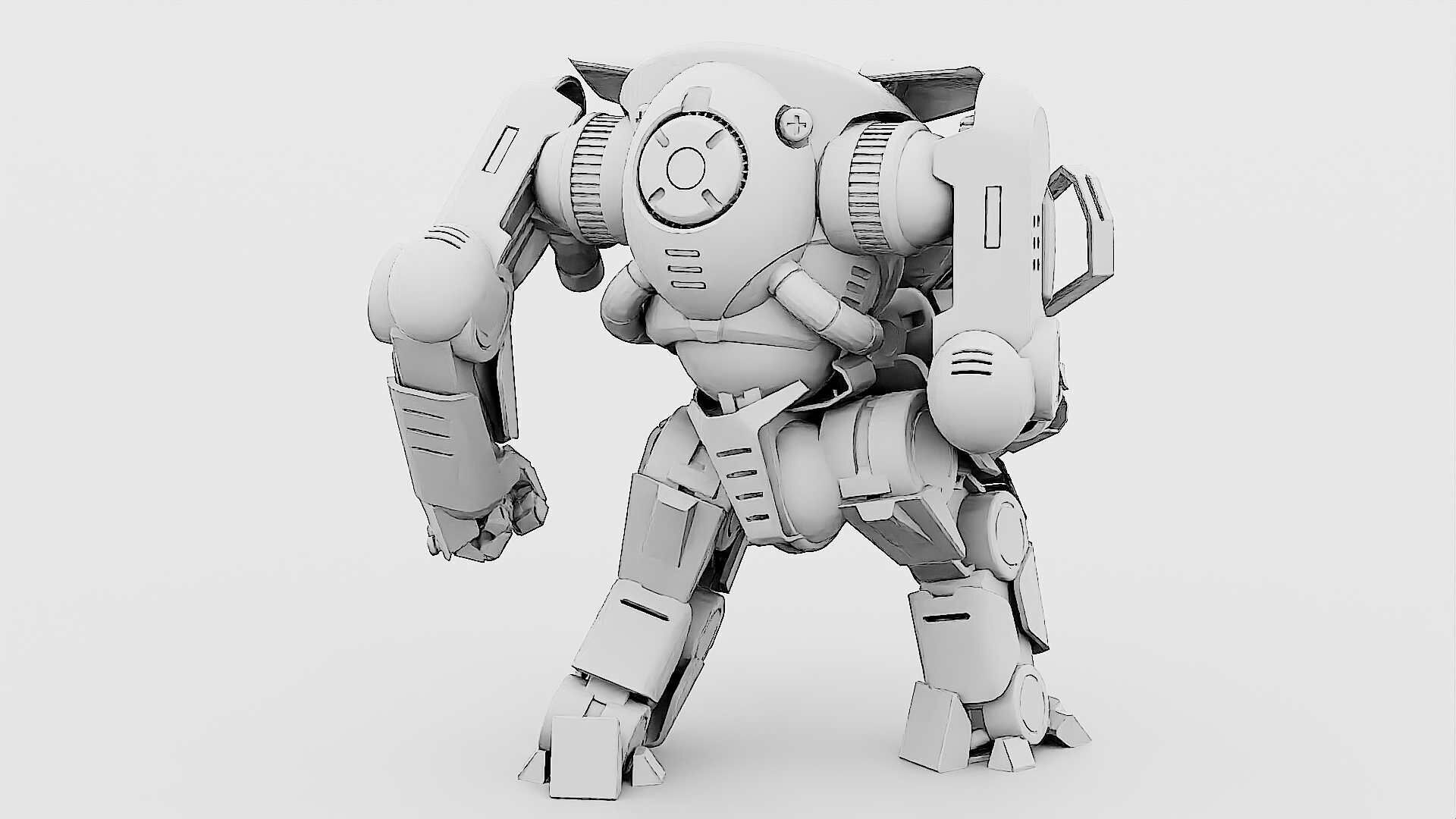 DOOM FIGHTER V-7  Rigged for Unreal Engine - Unity - MIXAMO  3D model_33