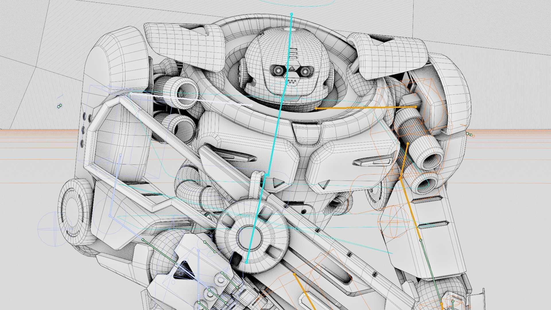 DOOM FIGHTER V-7  Rigged for Unreal Engine - Unity - MIXAMO  3D model_42