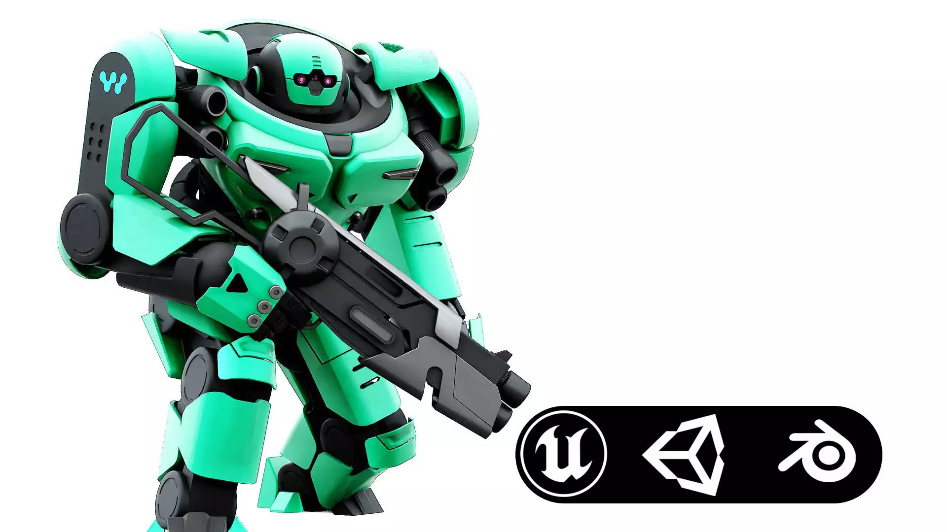 DOOM FIGHTER V-7  Rigged for Unreal Engine - Unity - MIXAMO  3D model_0