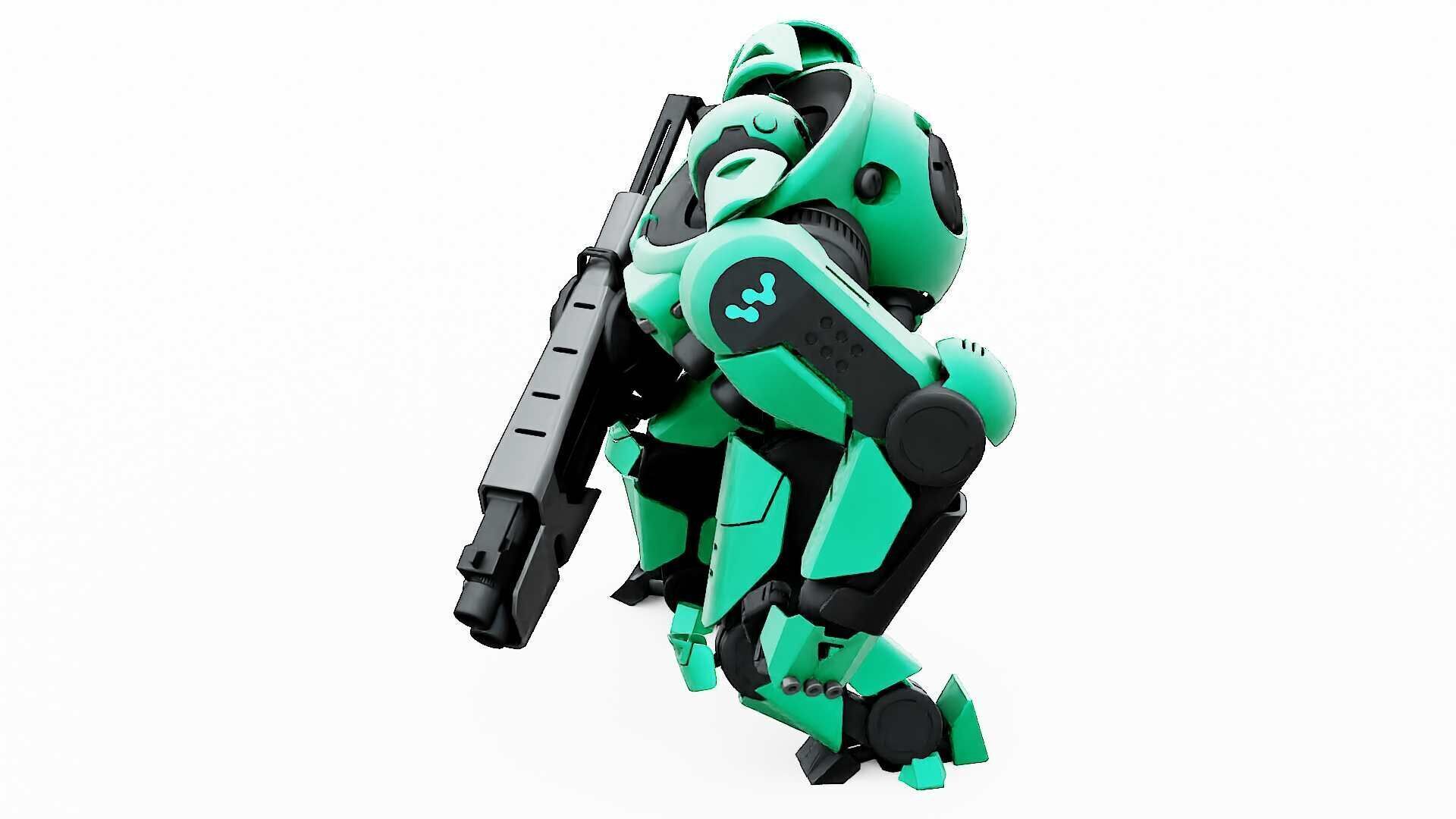 DOOM FIGHTER V-7  Rigged for Unreal Engine - Unity - MIXAMO  3D model_11