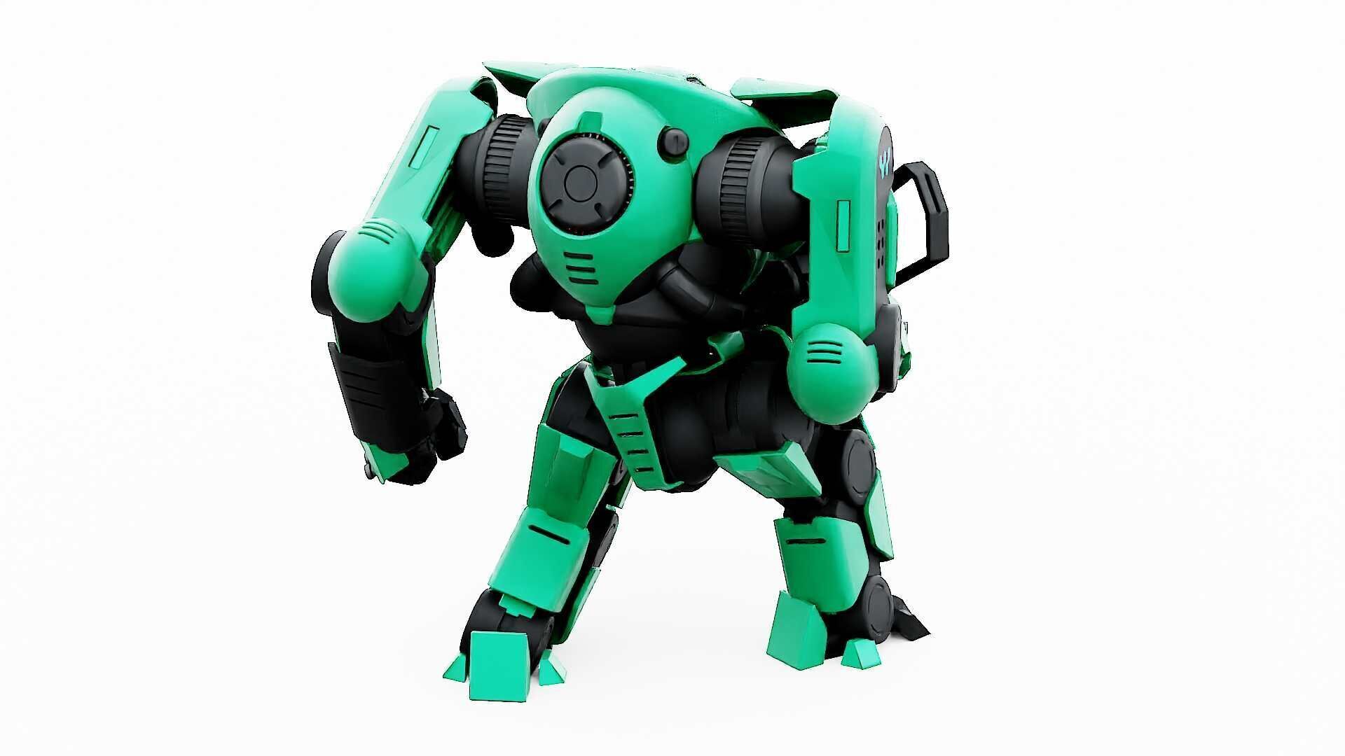 DOOM FIGHTER V-7  Rigged for Unreal Engine - Unity - MIXAMO  3D model_18