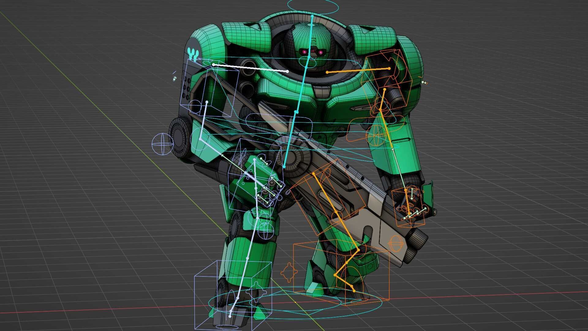 DOOM FIGHTER V-7  Rigged for Unreal Engine - Unity - MIXAMO  3D model_37