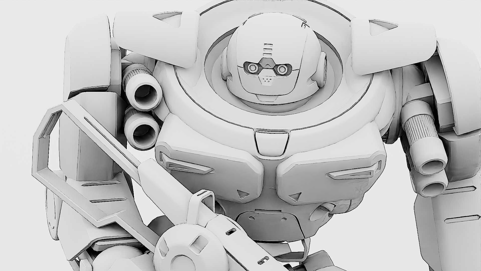 DOOM FIGHTER V-7  Rigged for Unreal Engine - Unity - MIXAMO  3D model_34