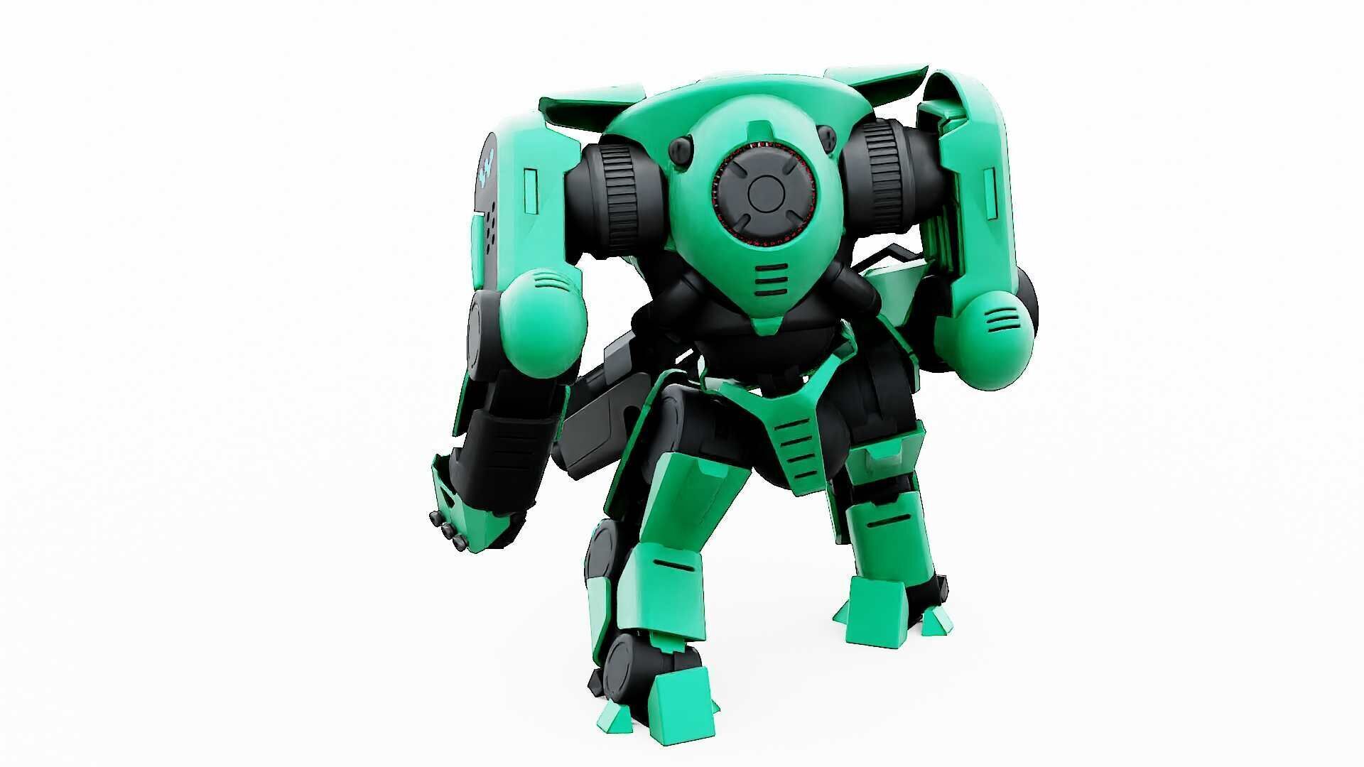 DOOM FIGHTER V-7  Rigged for Unreal Engine - Unity - MIXAMO  3D model_16