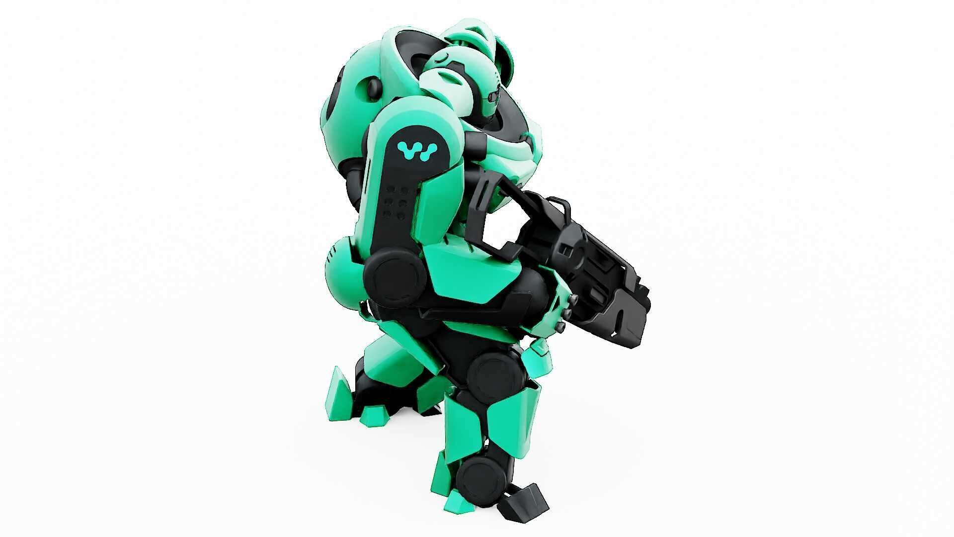 DOOM FIGHTER V-7  Rigged for Unreal Engine - Unity - MIXAMO  3D model_21