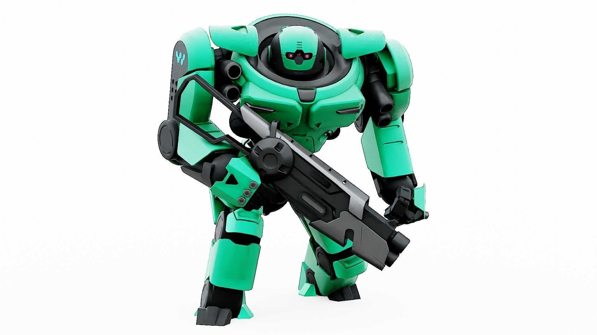 DOOM FIGHTER V-7  Rigged for Unreal Engine - Unity - MIXAMO  3D model_3