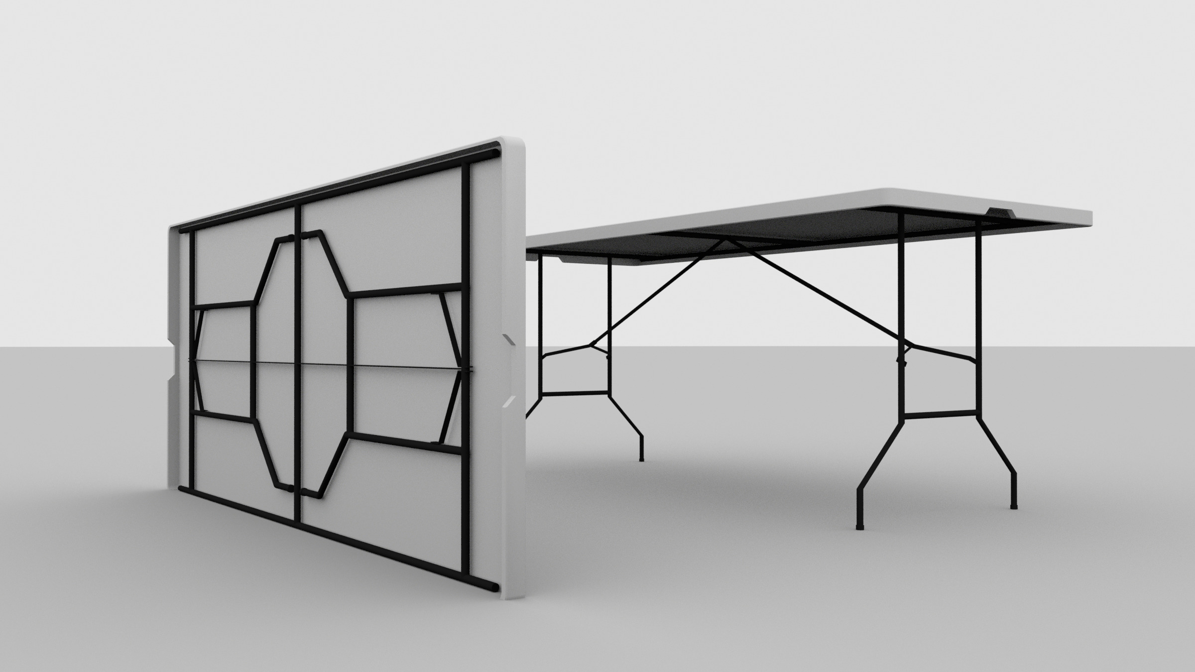 Folding Table 3D model_4