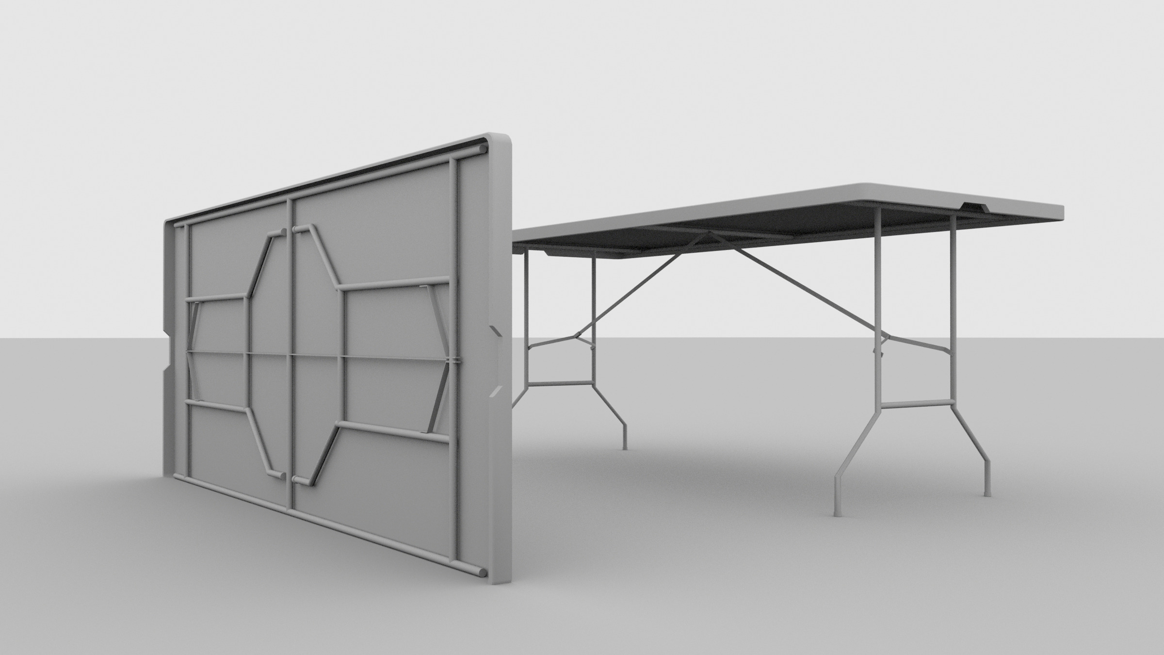 Folding Table 3D model_5