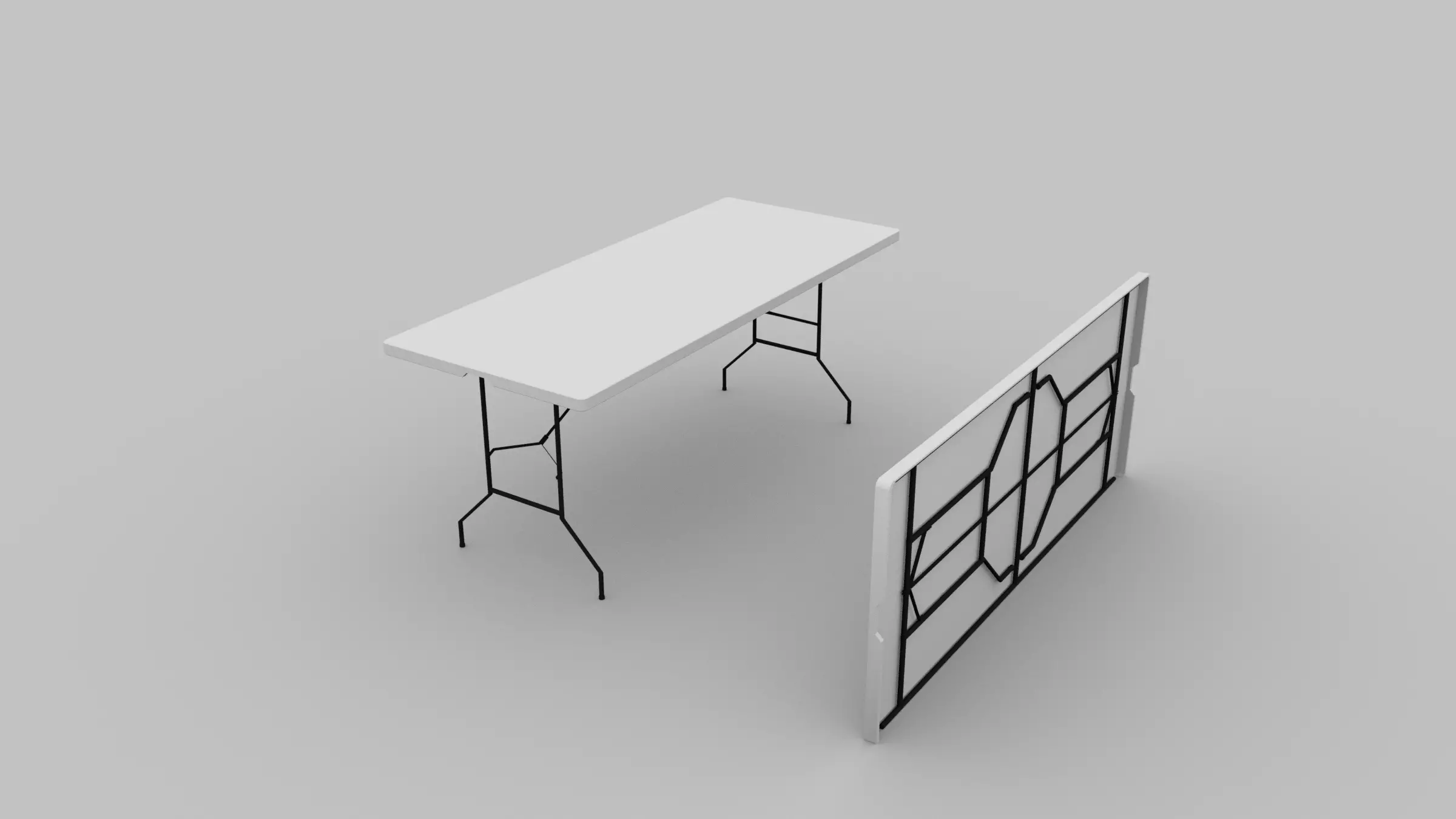 Folding Table 3D model_0