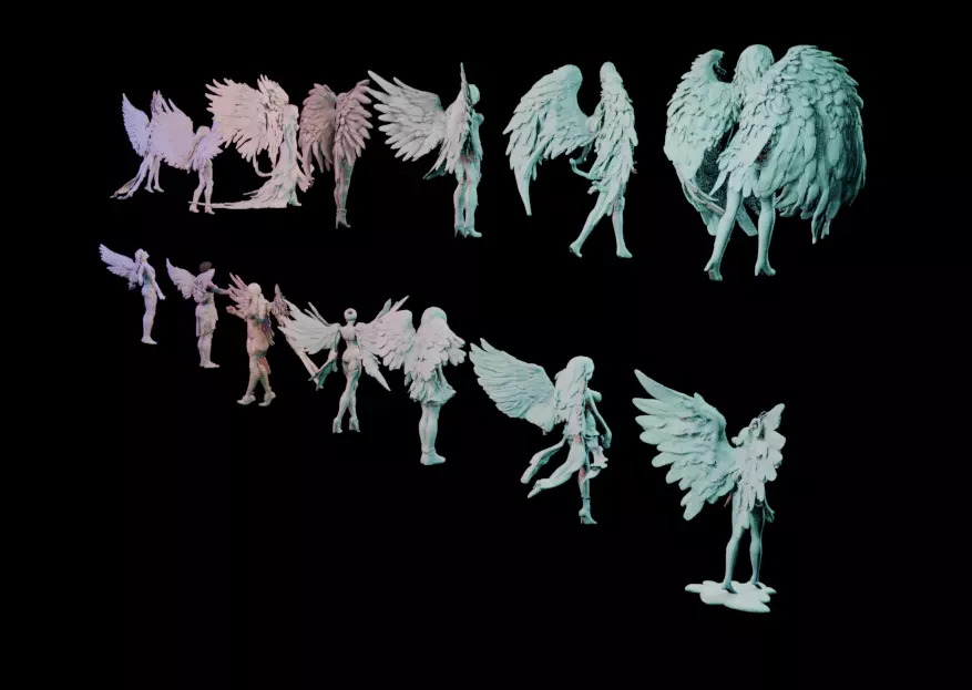 Tombstone Angel Megapack 3D print model_0