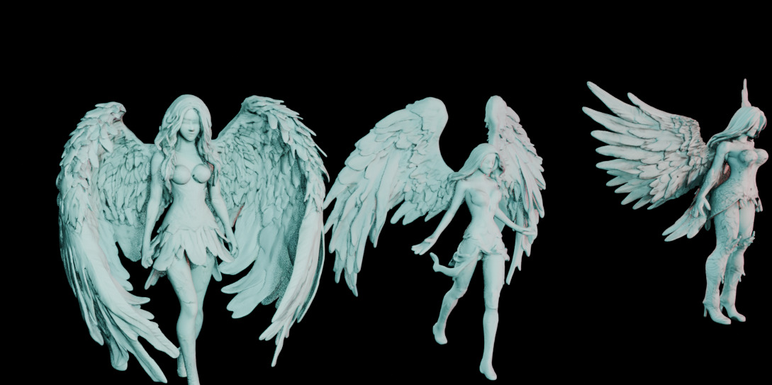 Tombstone Angel Megapack 3D print model_3