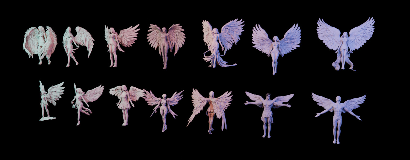 Tombstone Angel Megapack 3D print model_1