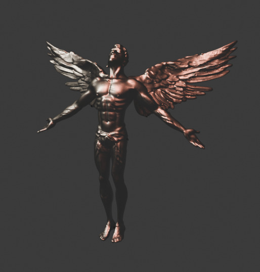 Male Angel Basemesh 3D print model_1