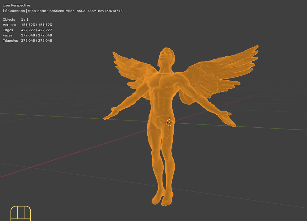 Male Angel Basemesh 3D print model_5