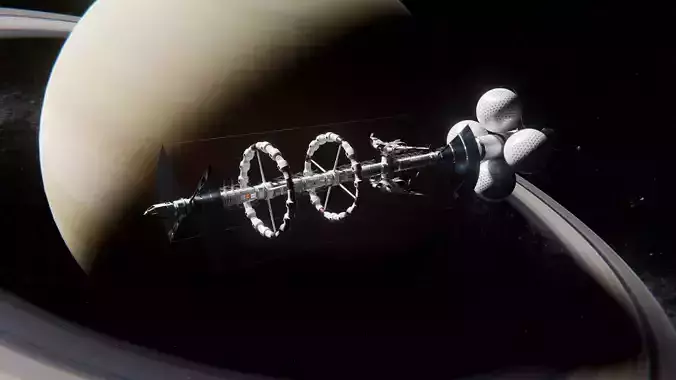 Spacecraft Explorer Animated SciFi 3D model