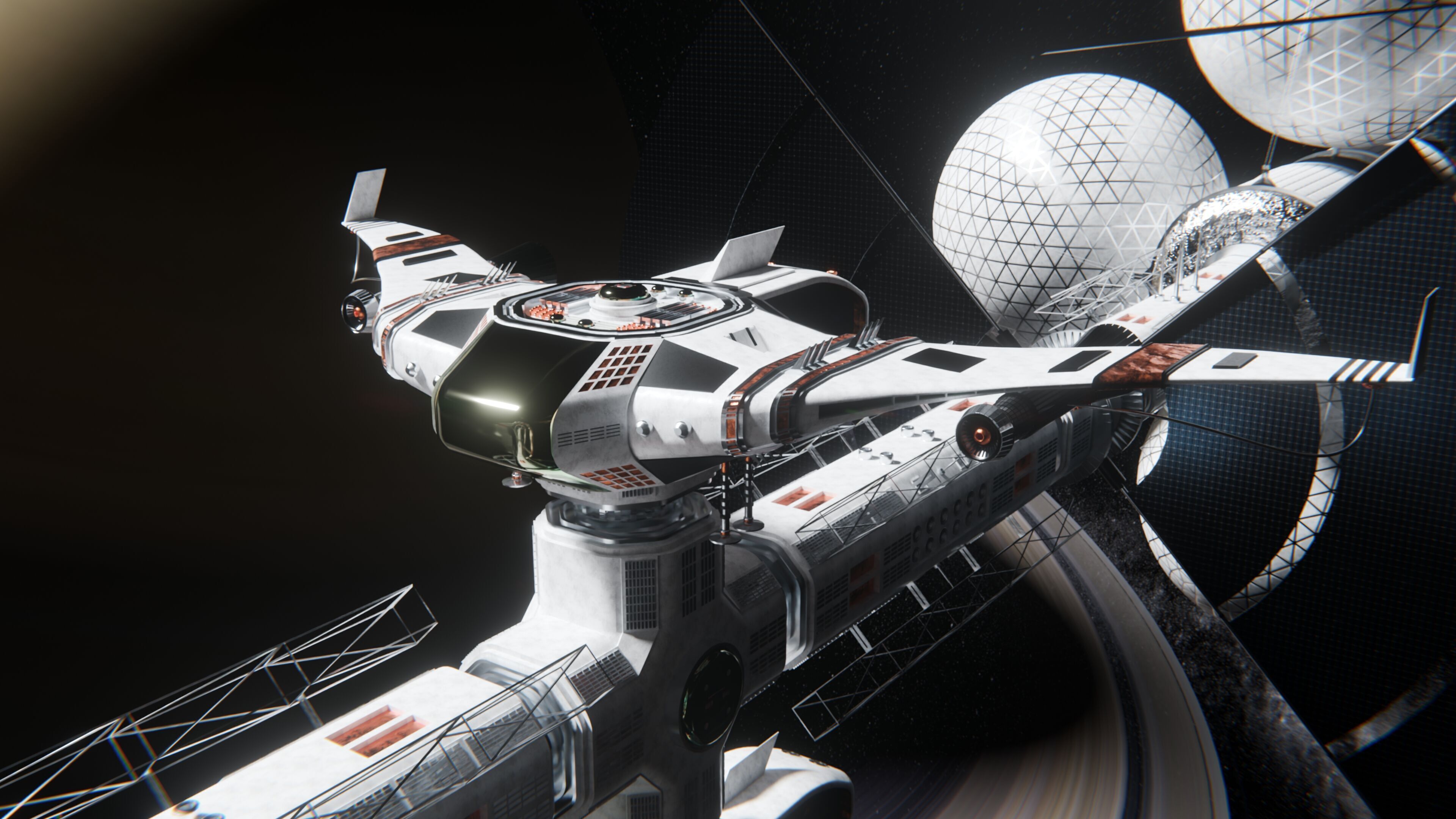 Spacecraft Explorer Animated SciFi 3D model_4