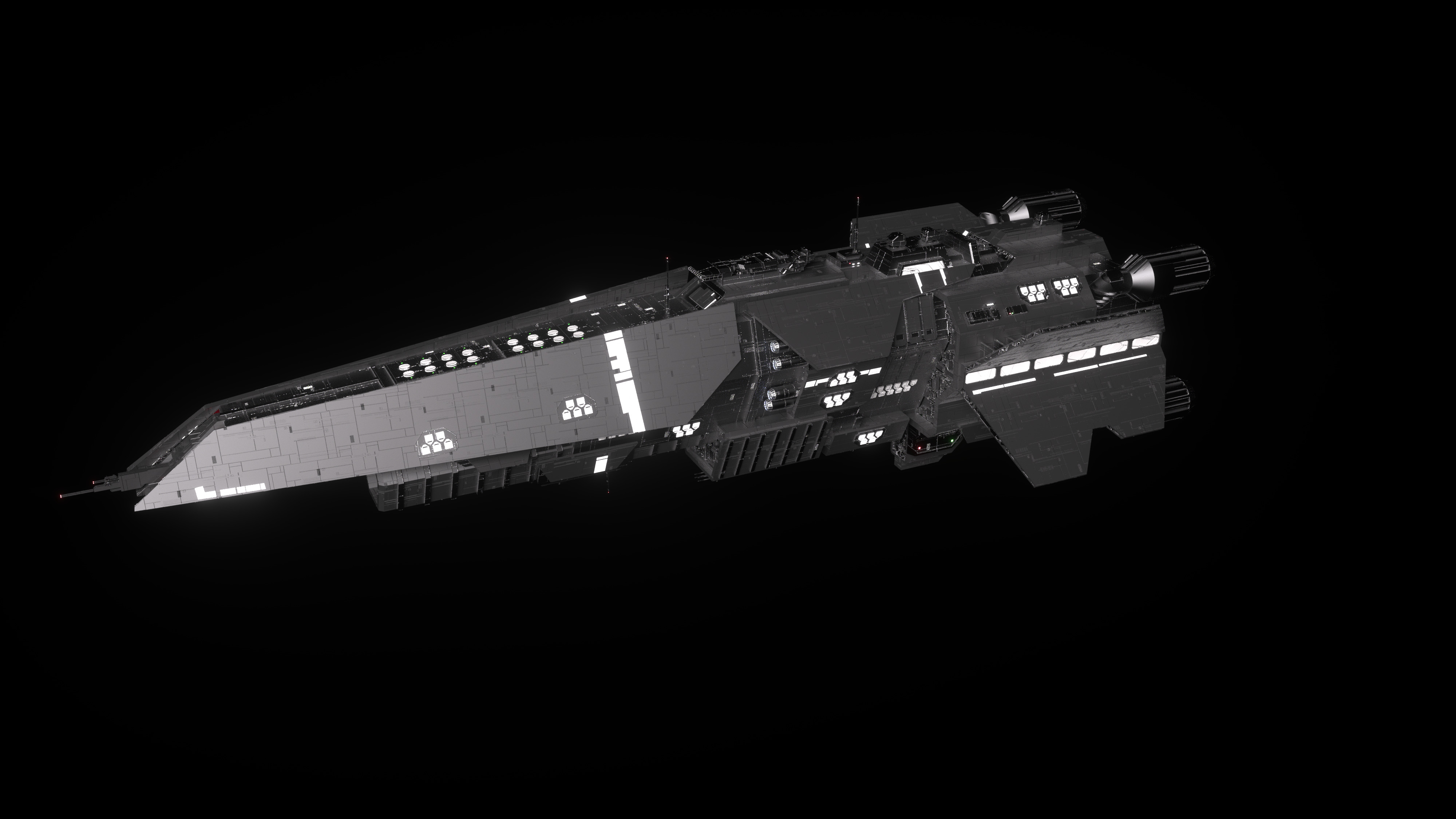 Halberd Class Light Destroyer 3D model_9