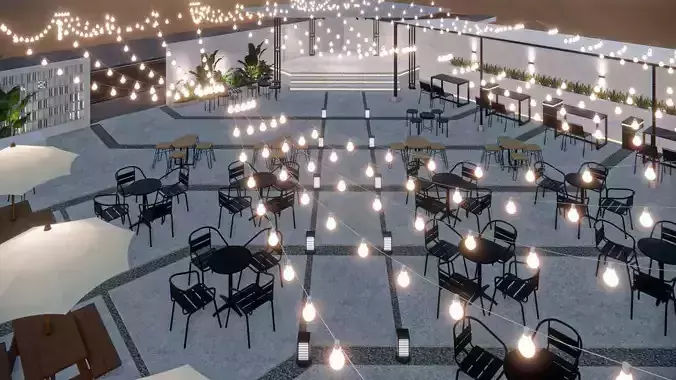 Desain 3d Cafe Outdoor