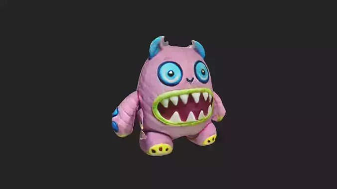 Plush toys 3D Model 001 Low-poly 3D model