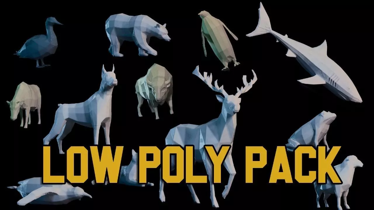 Low Poly Pack 3D print model_0