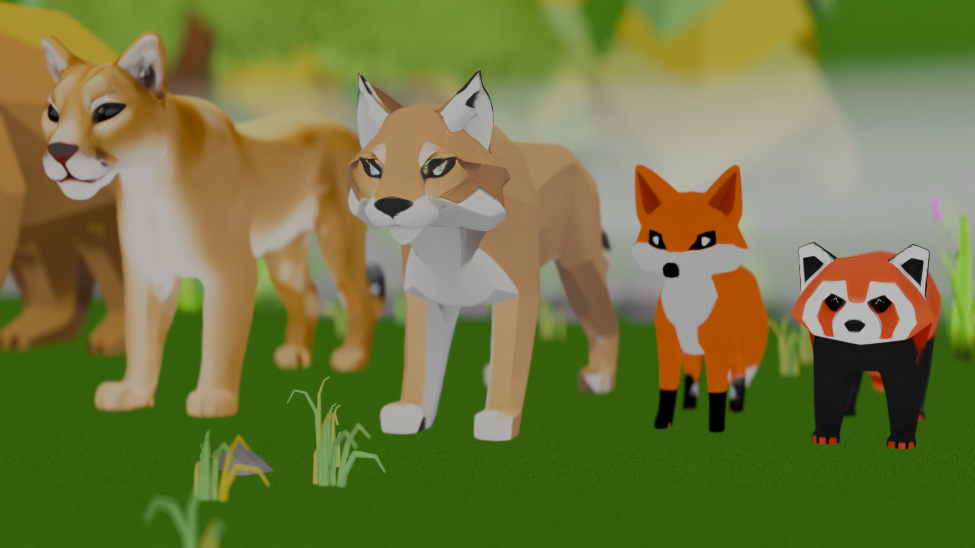 Low Poly Forest Animal Pack  Low-poly 3D model_6