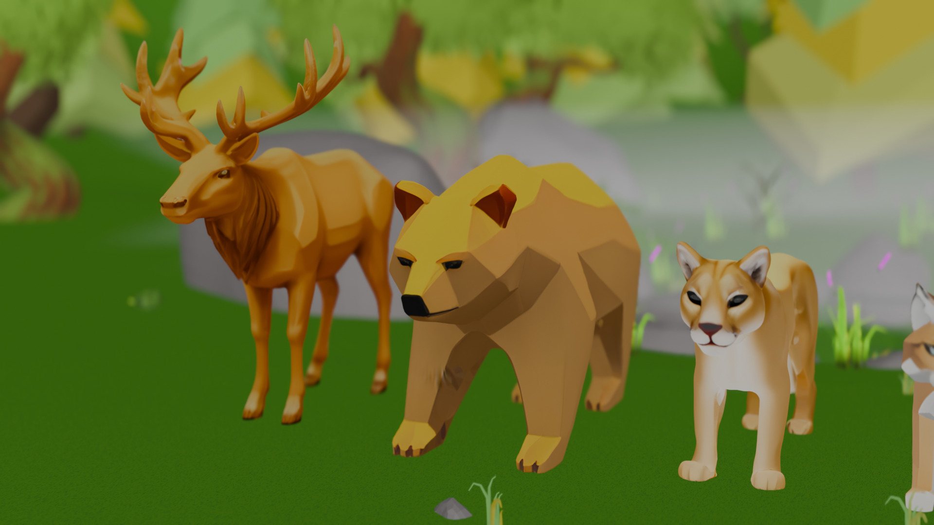 Low Poly Forest Animal Pack  Low-poly 3D model_5