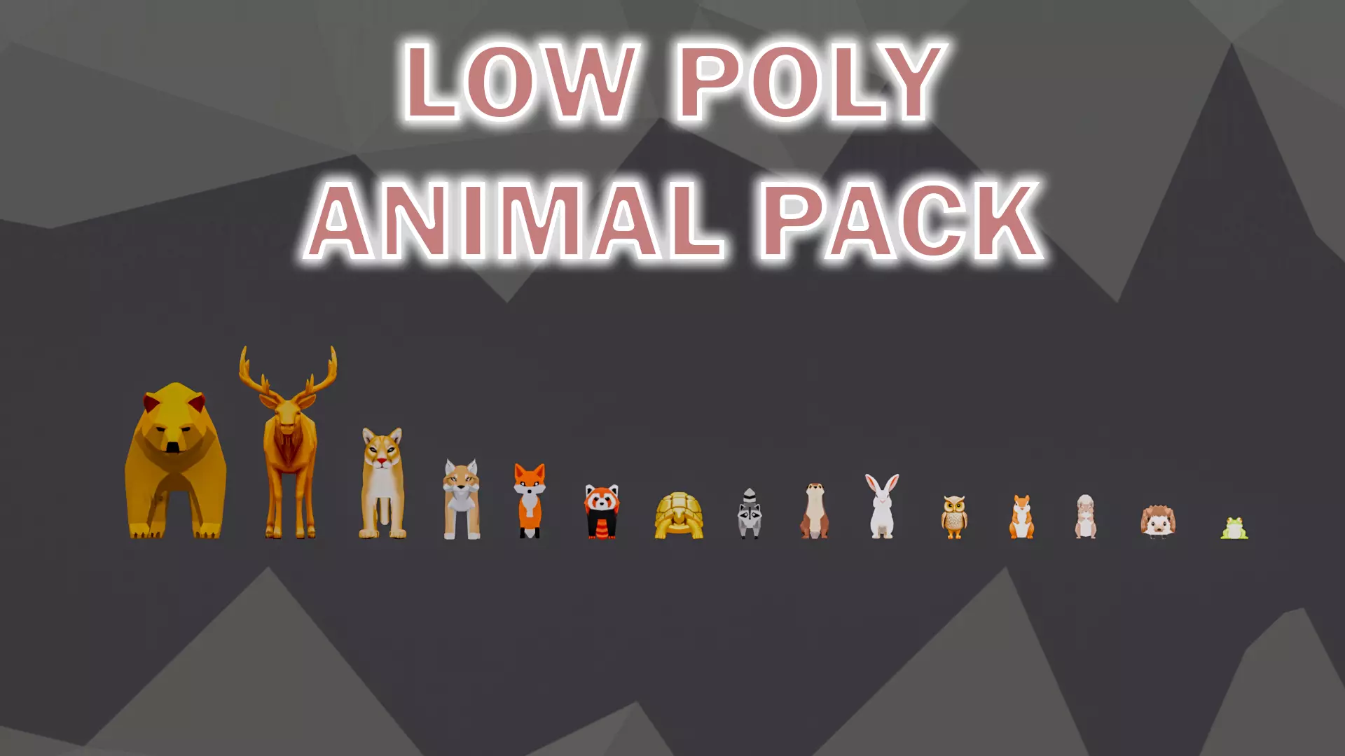 Low Poly Forest Animal Pack  Low-poly 3D model_0