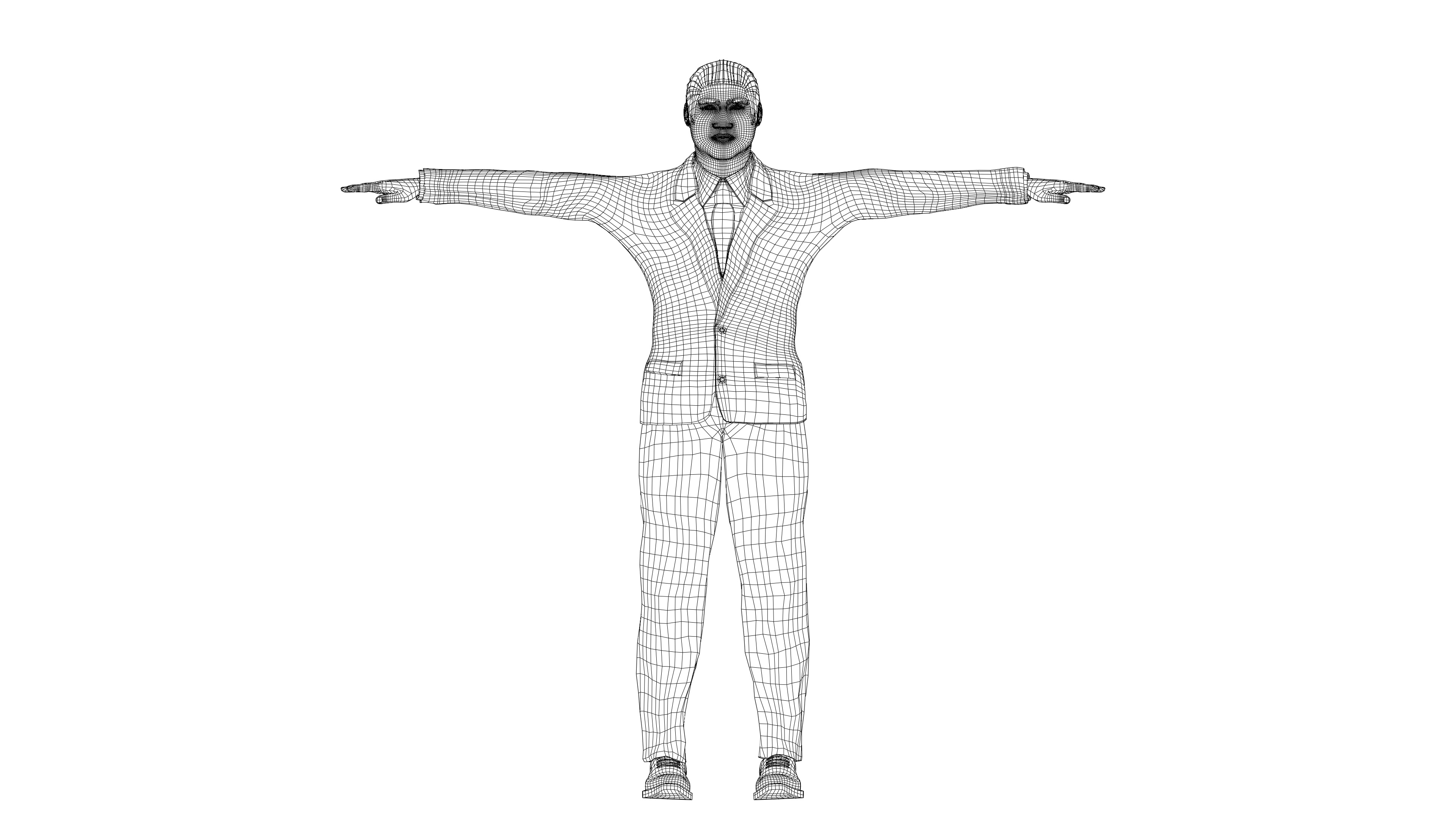 Realistic Jackie Chan with Tuxedo 3D model_12