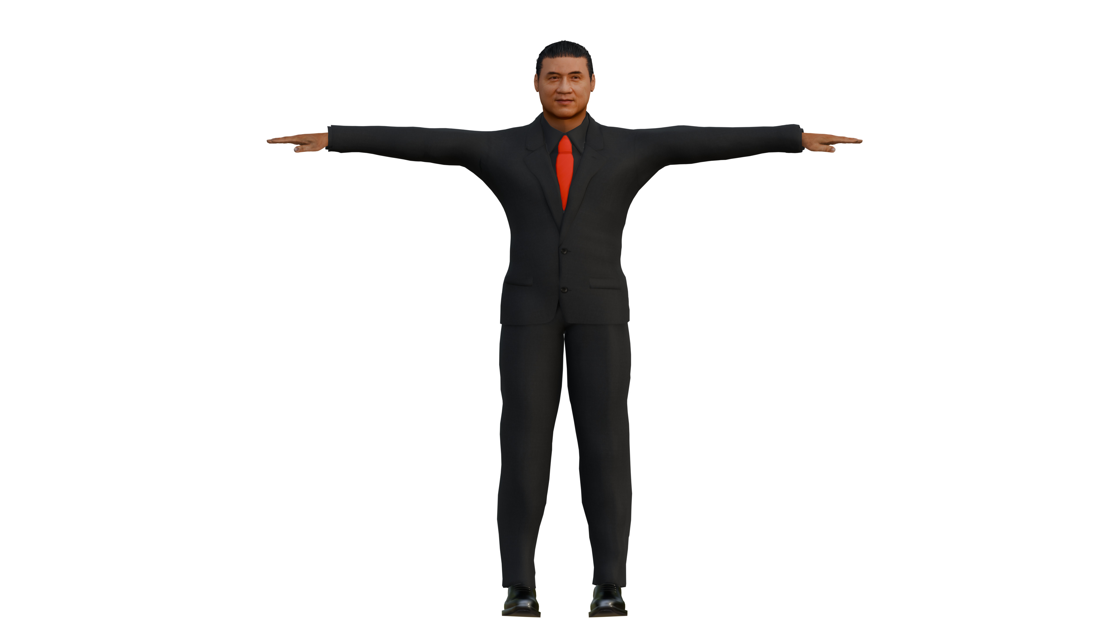 Realistic Jackie Chan with Tuxedo 3D model_3