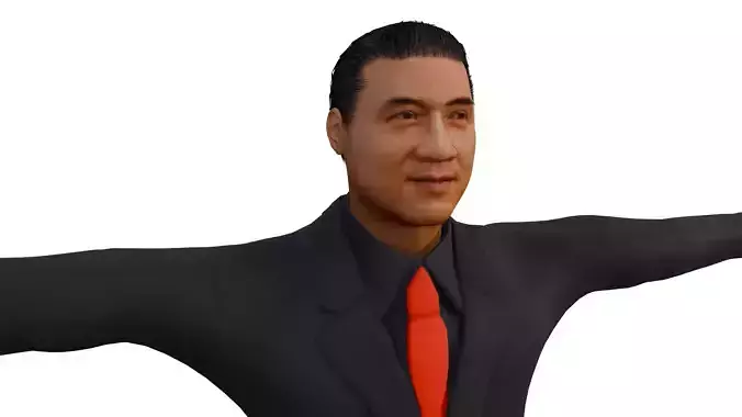 Realistic Jackie Chan with Tuxedo 3D model