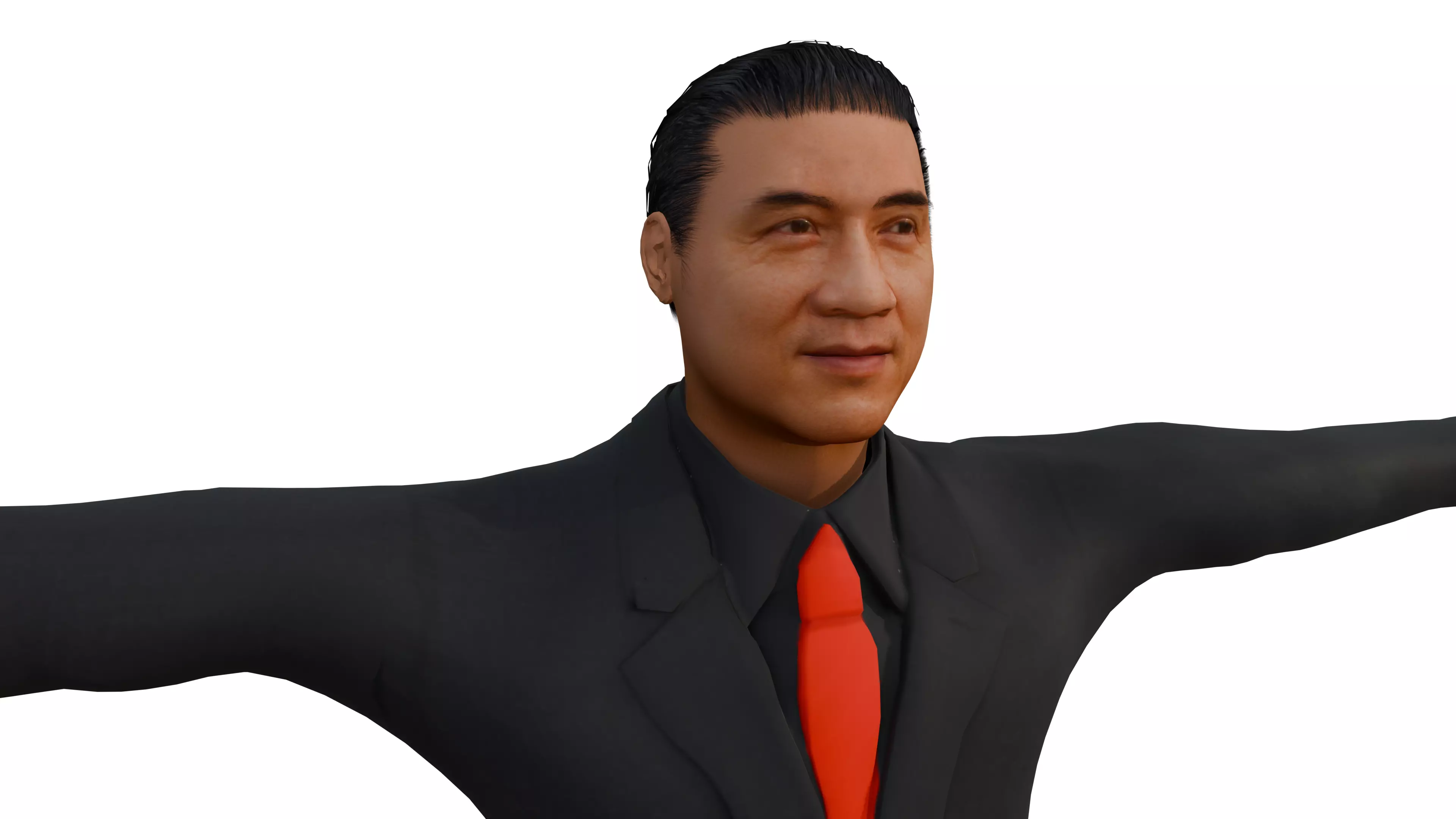 Realistic Jackie Chan with Tuxedo 3D model_0