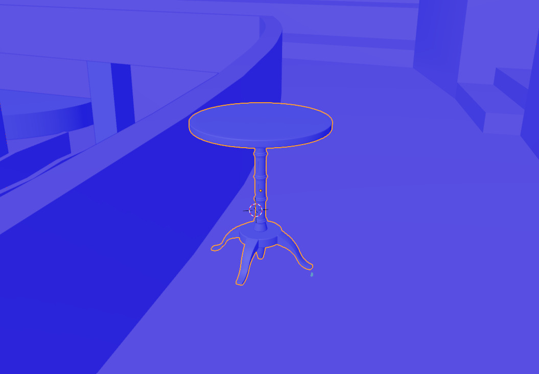 Antique Round Wooden Side Table High Quality 3D Model 3D model_2