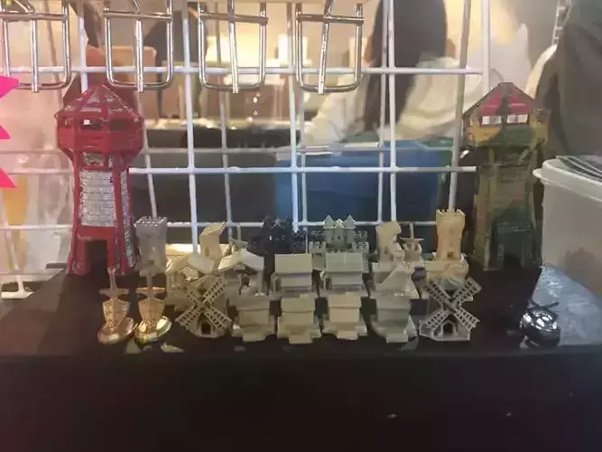 Medieval Architecture Chess Pieces