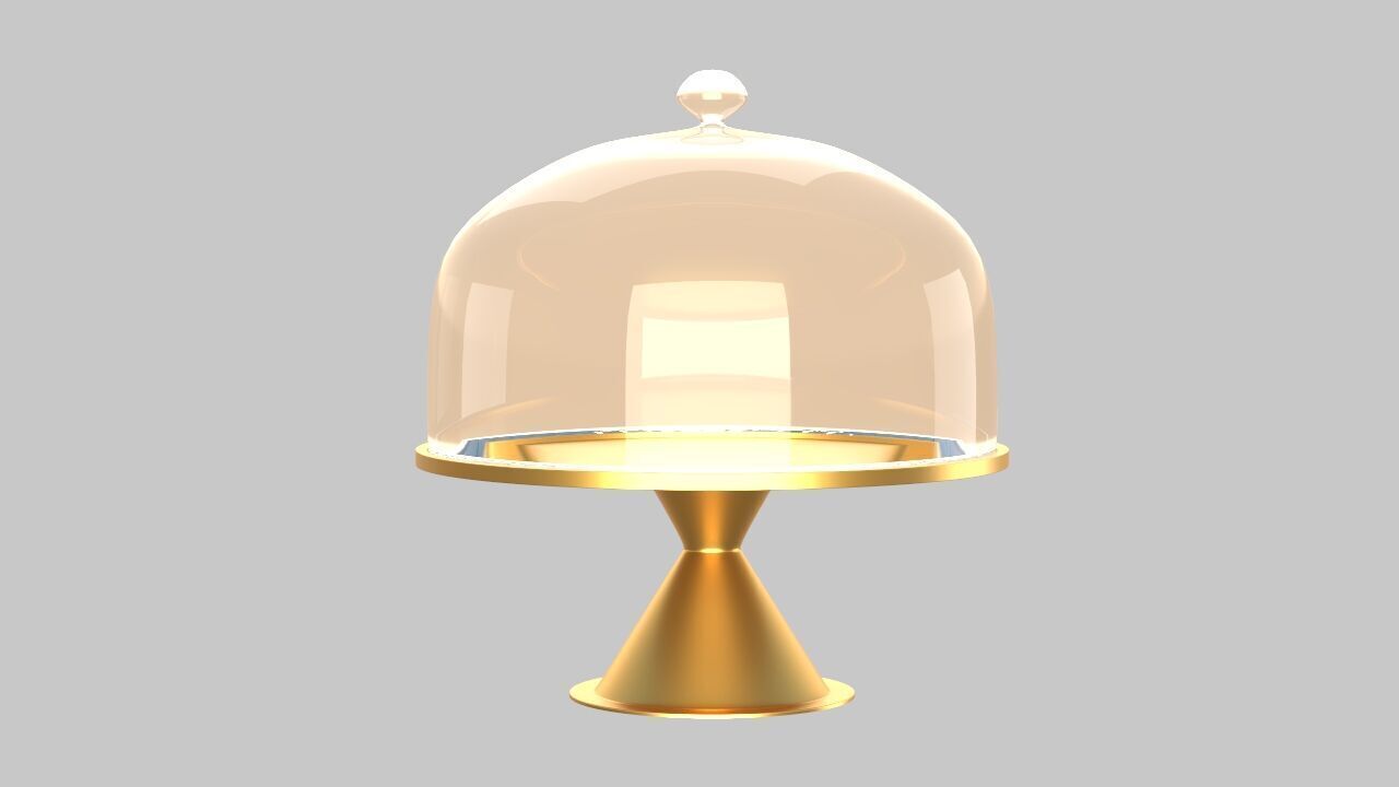 cake stand and glass 3D model_5