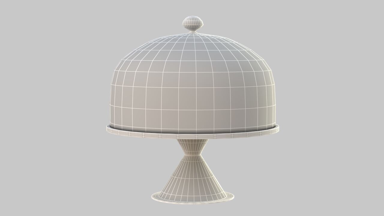 cake stand and glass 3D model_10
