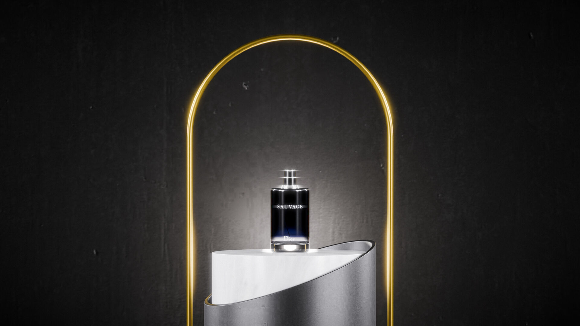 Minimalist Rounded podium Low-poly 3D model_6