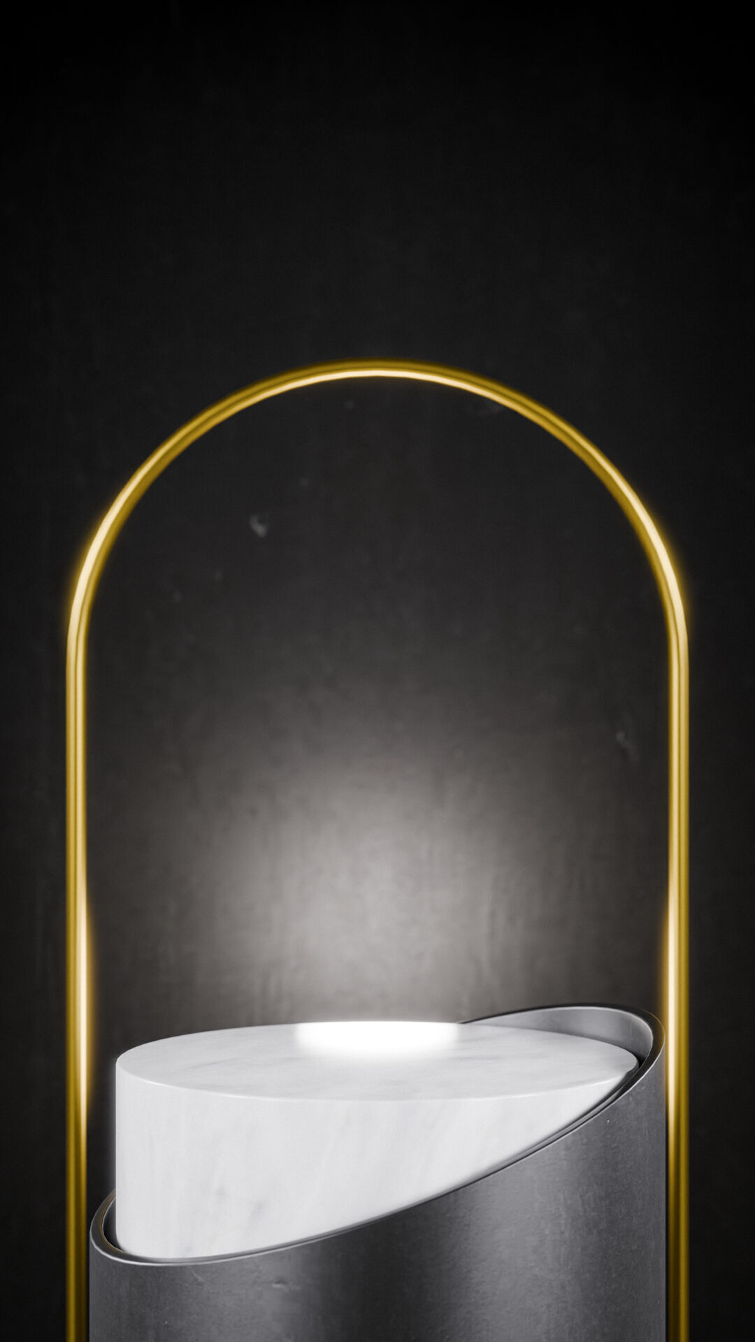 Minimalist Rounded podium Low-poly 3D model_3