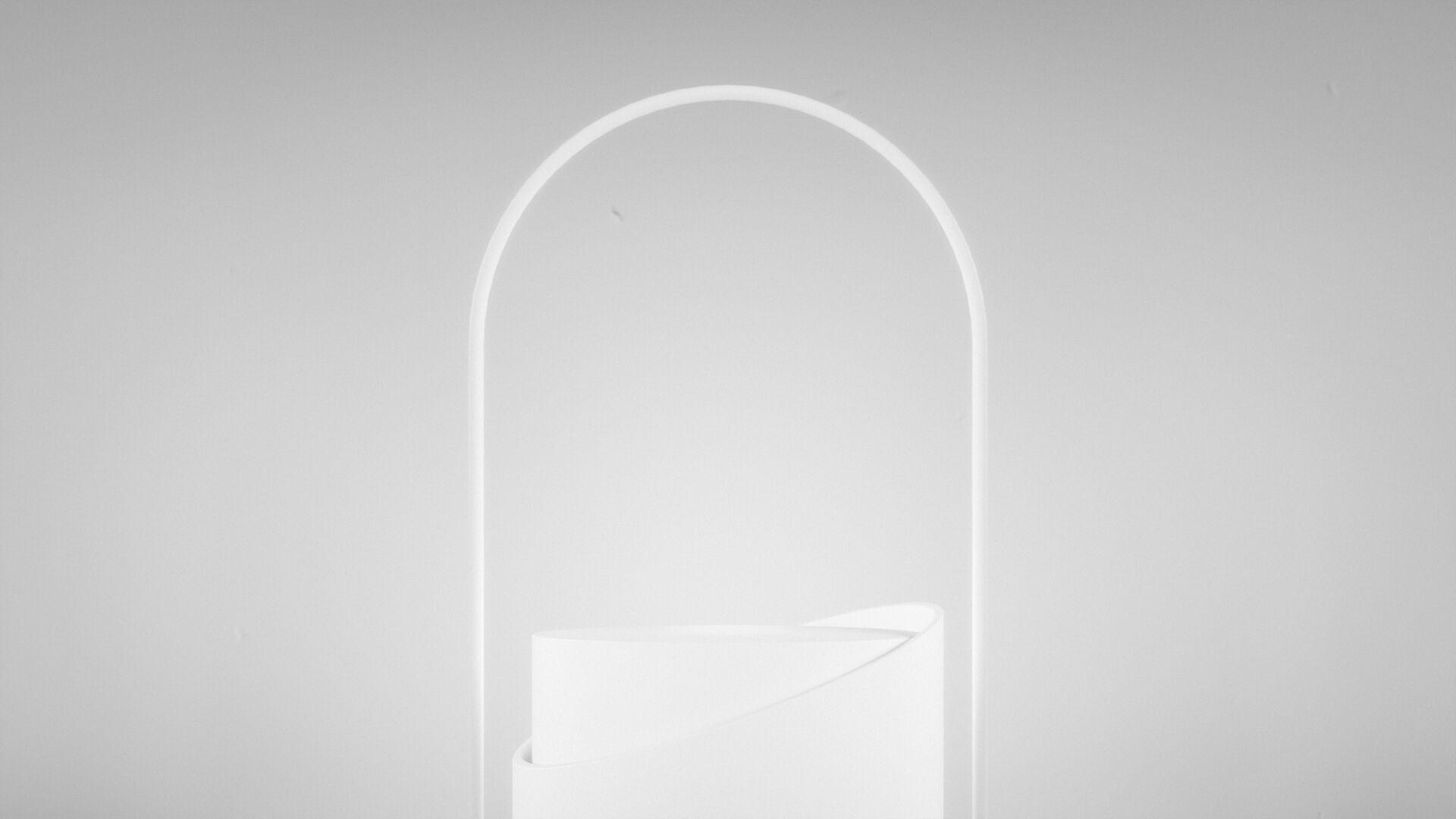 Minimalist Rounded podium Low-poly 3D model_9