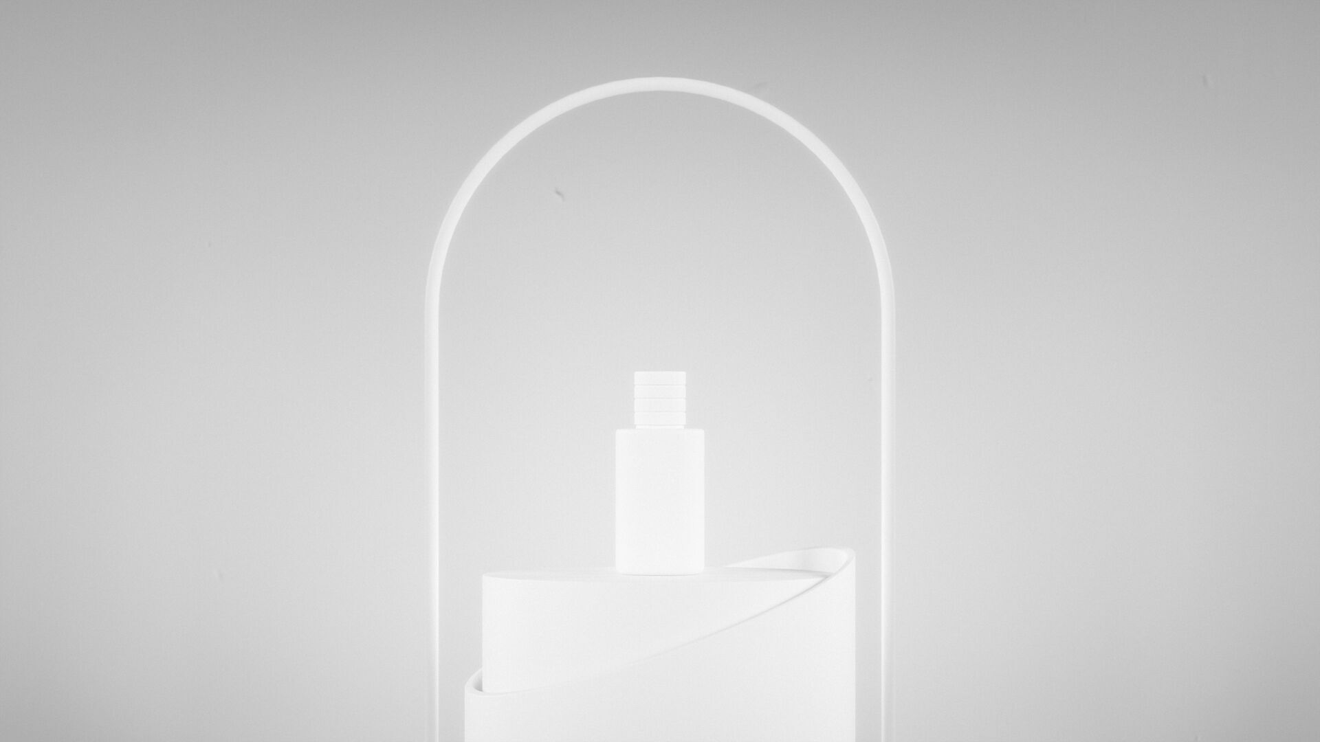 Minimalist Rounded podium Low-poly 3D model_5