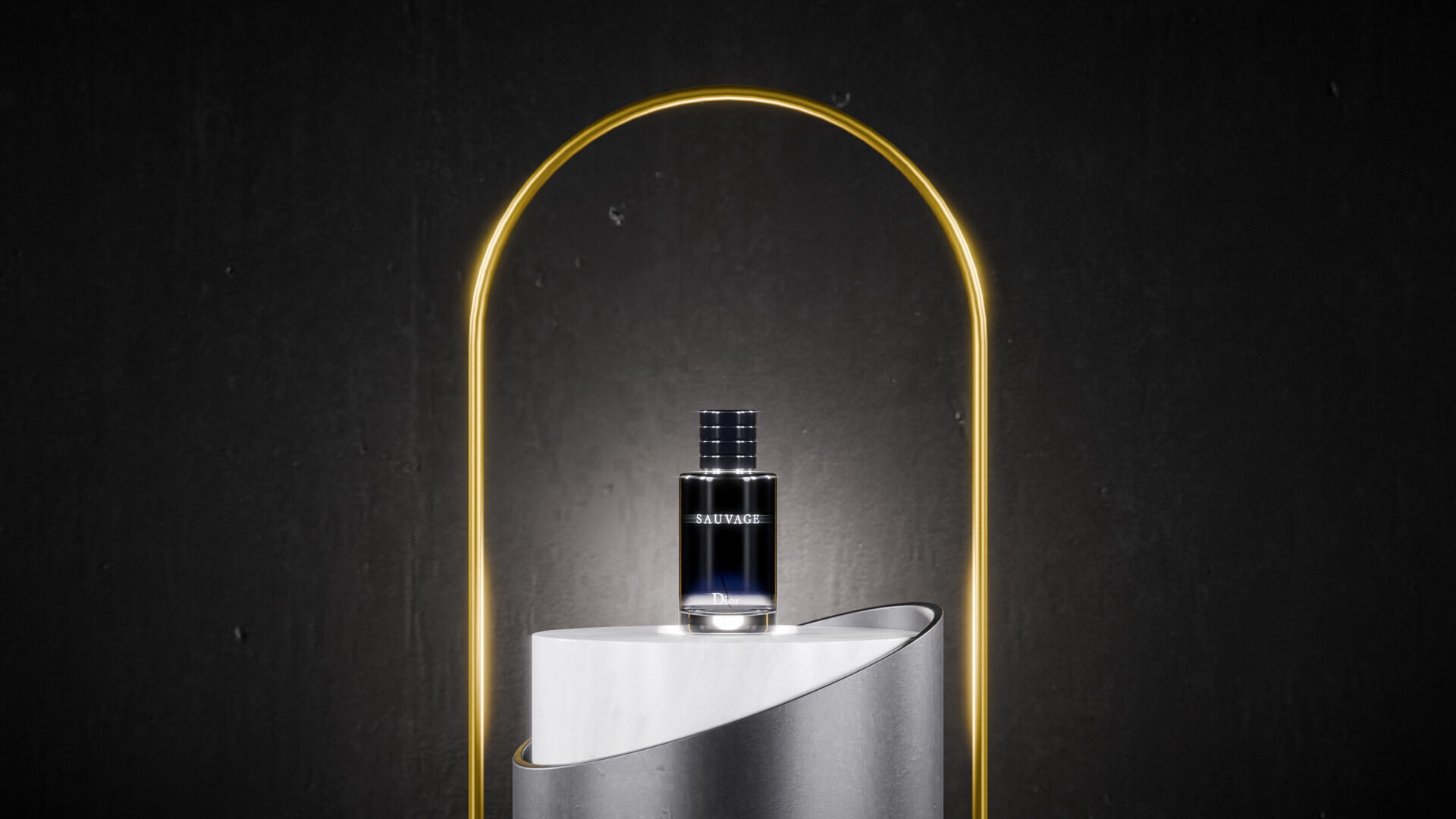 Minimalist Rounded podium Low-poly 3D model_1