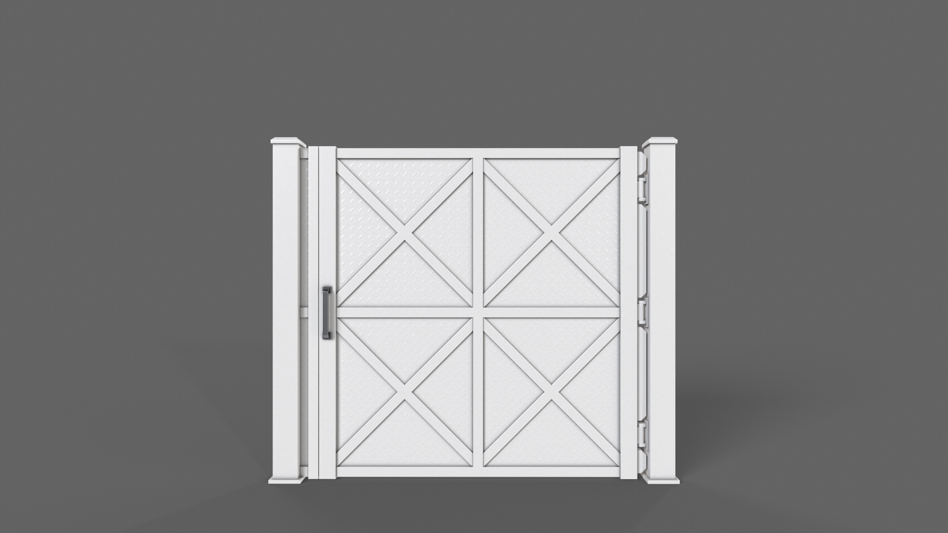 PBR Metal Gate A1 Low-poly 3D model_8
