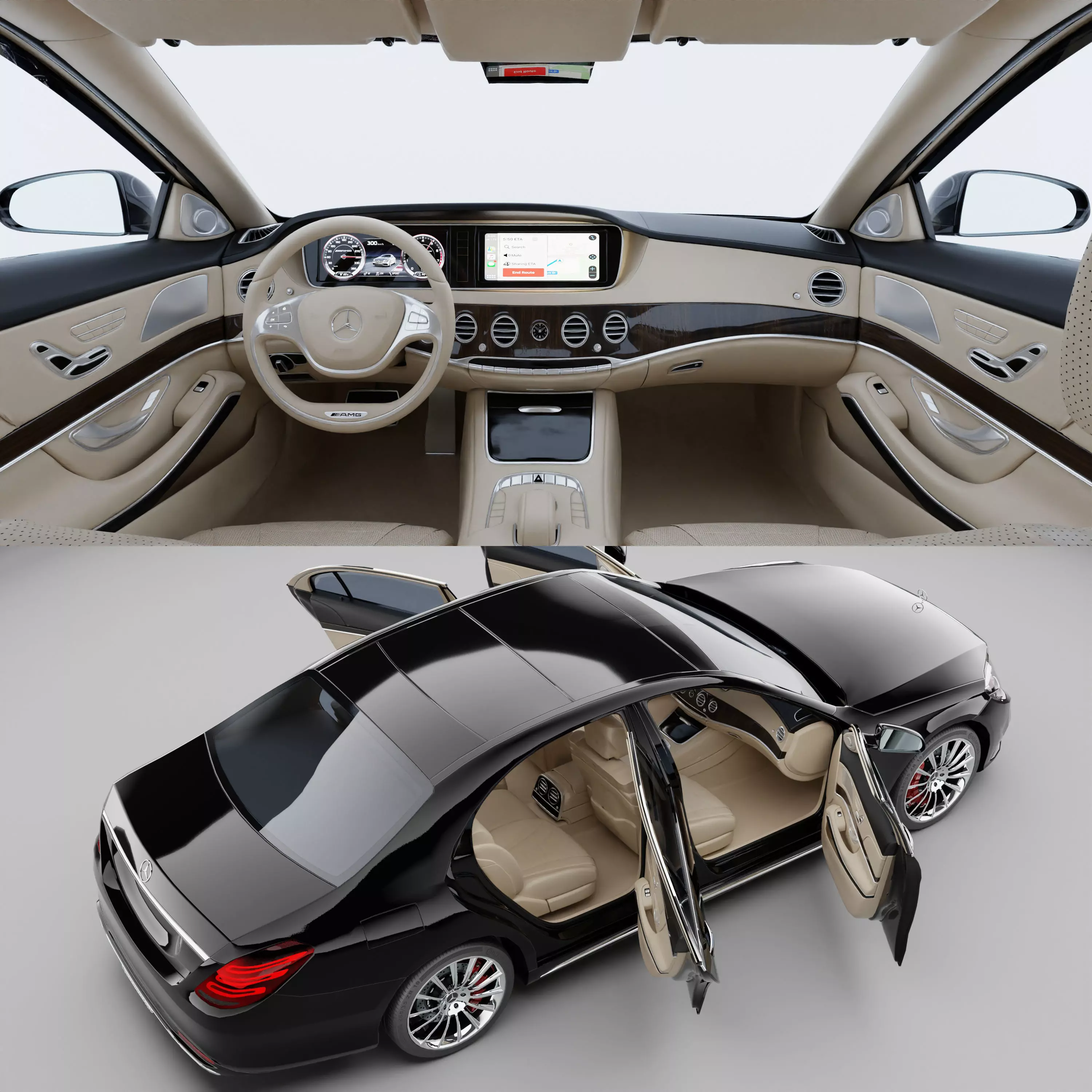 Mercedes Benz S65 W222 2014 3D model