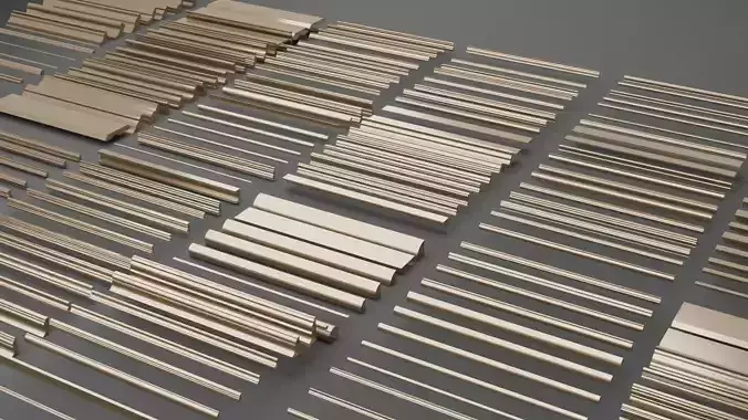 Architectural moldings Collection -moldings VR Low-poly 3D model