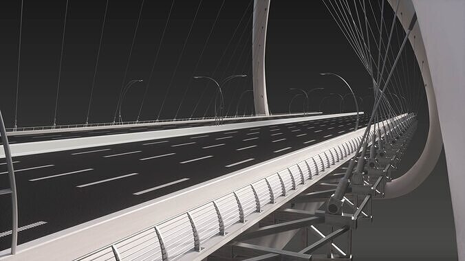 Infinity Bridge - Dubai UAE 3D Model 3D model 7