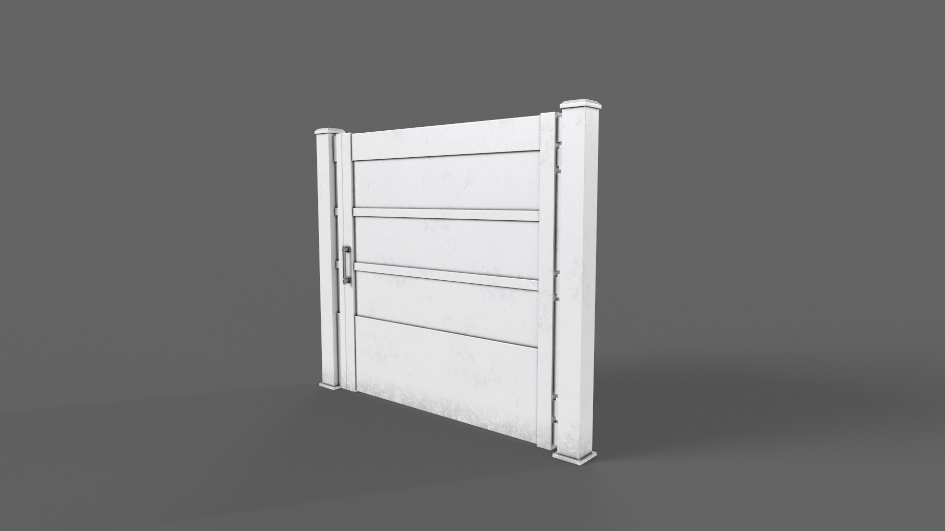 PBR Metal Gate A2 Low-poly 3D model_11