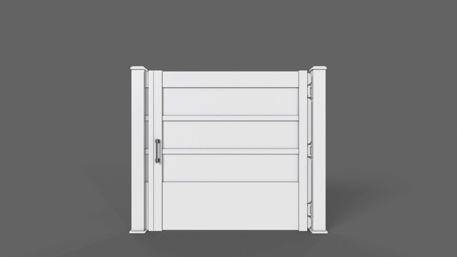 PBR Metal Gate A2 Low-poly 3D model_8