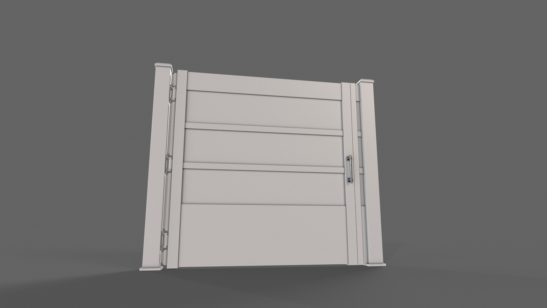 PBR Metal Gate A2 Low-poly 3D model_12