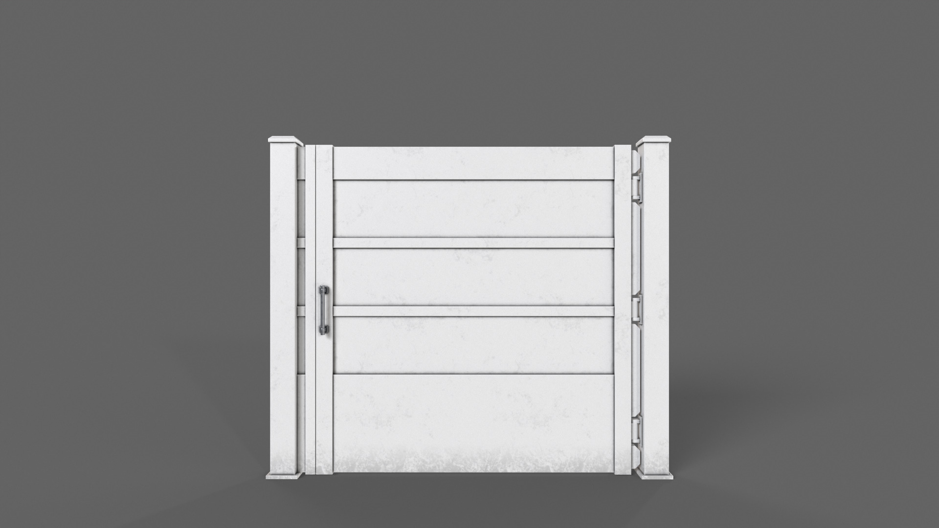 PBR Metal Gate A2 Low-poly 3D model_9