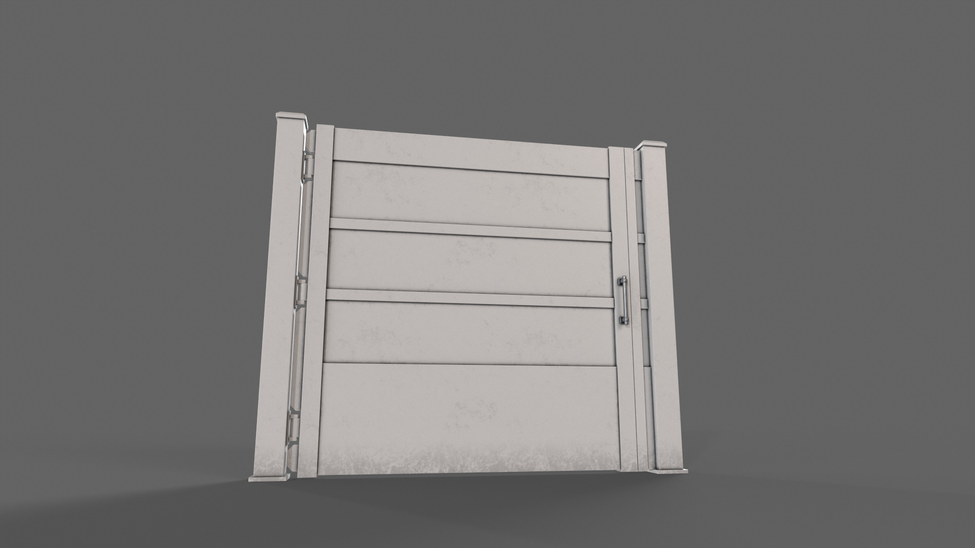 PBR Metal Gate A2 Low-poly 3D model_13